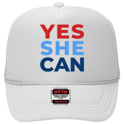 Yes She Can Yes She Kam Kamala Harris 2024 High Crown Mesh Back Trucker Hat