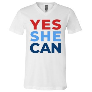 Yes She Can Yes She Kam Kamala Harris 2024 V-Neck T-Shirt