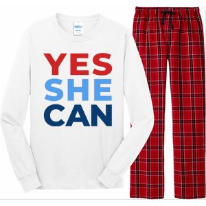 Yes She Can Yes She Kam Kamala Harris 2024 Long Sleeve Pajama Set