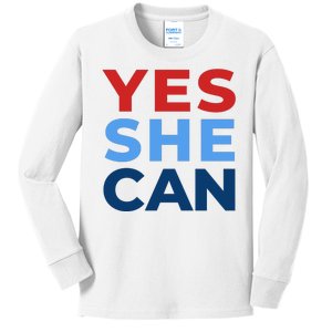 Yes She Can Yes She Kam Kamala Harris 2024 Kids Long Sleeve Shirt