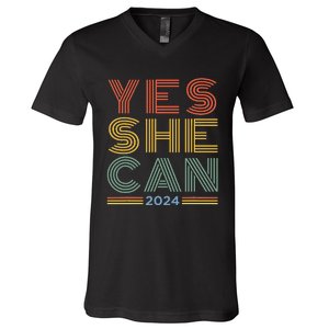 Yes She Can 2024 V-Neck T-Shirt