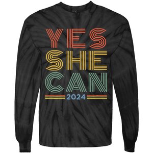 Yes She Can 2024 Tie-Dye Long Sleeve Shirt