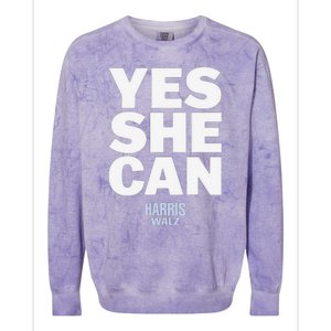 Yes She Can Kamala Harris 2024 Elections Colorblast Crewneck Sweatshirt