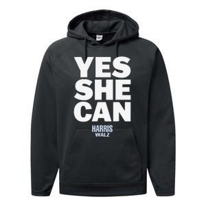 Yes She Can Kamala Harris 2024 Elections Performance Fleece Hoodie