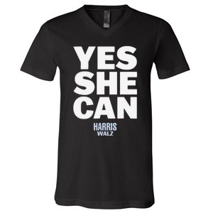 Yes She Can Kamala Harris 2024 Elections V-Neck T-Shirt