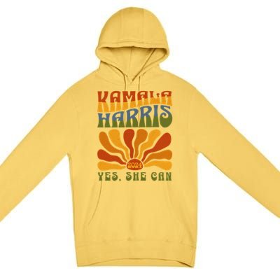 Yes She Can Kamala Harris Premium Pullover Hoodie