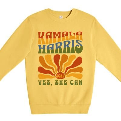 Yes She Can Kamala Harris Premium Crewneck Sweatshirt