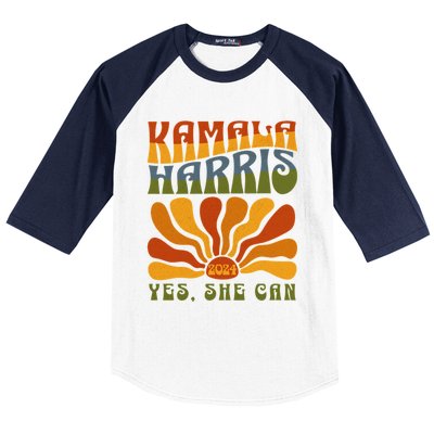 Yes She Can Kamala Harris Baseball Sleeve Shirt