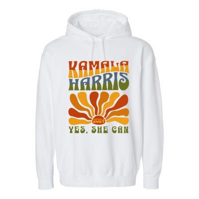 Yes She Can Kamala Harris Garment-Dyed Fleece Hoodie