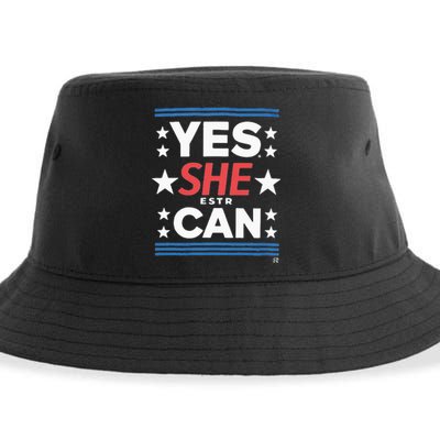 Yes She Can Kamala Harris 2024 President Sustainable Bucket Hat