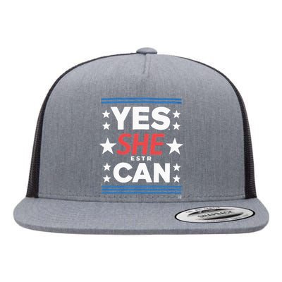 Yes She Can Kamala Harris 2024 President Flat Bill Trucker Hat