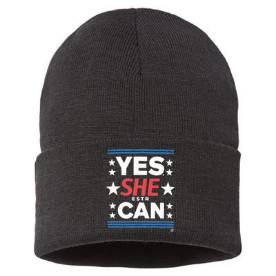 Yes She Can Kamala Harris 2024 President Sustainable Knit Beanie