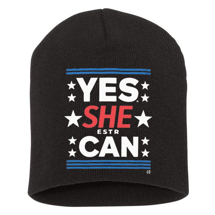 Yes She Can Kamala Harris 2024 President Short Acrylic Beanie