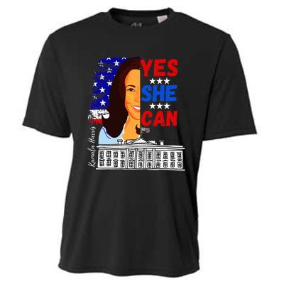 Yes She Can Kamala Harris 2024 Us Presidential Election Cooling Performance Crew T-Shirt