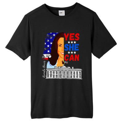 Yes She Can Kamala Harris 2024 Us Presidential Election Tall Fusion ChromaSoft Performance T-Shirt