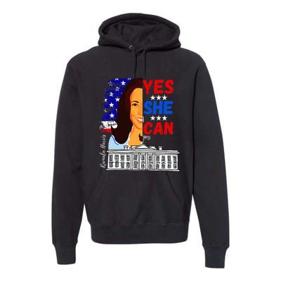 Yes She Can Kamala Harris 2024 Us Presidential Election Premium Hoodie