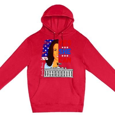 Yes She Can Kamala Harris 2024 Us Presidential Election Premium Pullover Hoodie