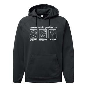 Yapper Snapper Crapper Performance Fleece Hoodie