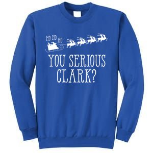 You Serious Clark Santa Claus Reindeer Sleigh Xmas Holiday Gift Tall Sweatshirt