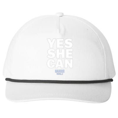 Yes She Can Kamala Harris 2024 Elections Snapback Five-Panel Rope Hat