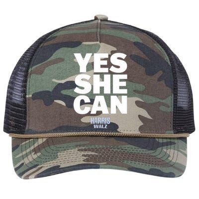 Yes She Can Kamala Harris 2024 Elections Retro Rope Trucker Hat Cap