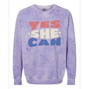 Yes She Can Colorblast Crewneck Sweatshirt