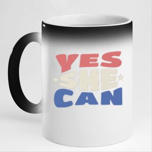 Yes She Can 11oz Black Color Changing Mug