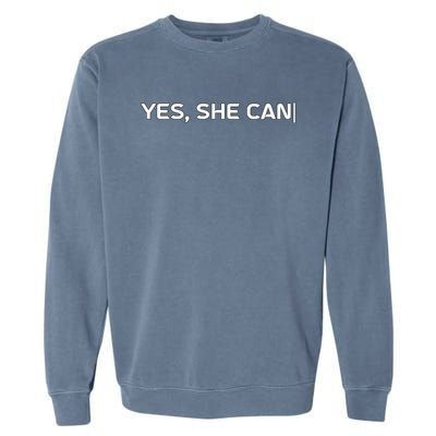 Yes She Can Garment-Dyed Sweatshirt