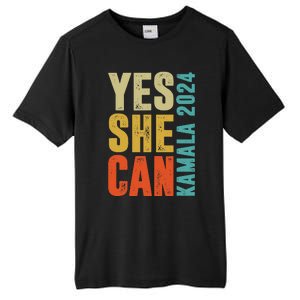 Yes She Can Kamala 2024 Retro Colors Tall Fusion ChromaSoft Performance T-Shirt