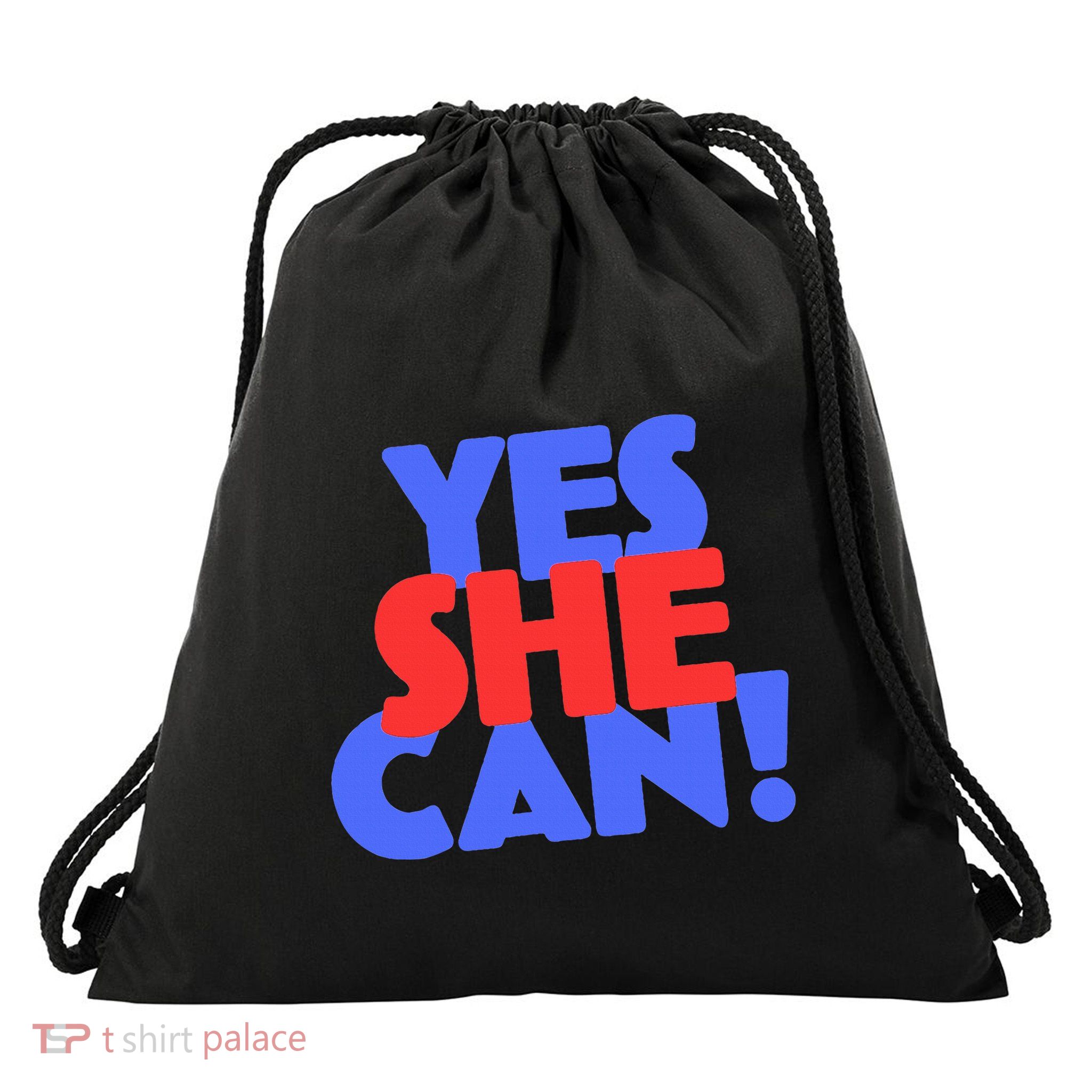 Yes She Can Drawstring Bag
