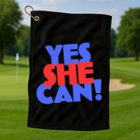Yes She Can Golf Towel