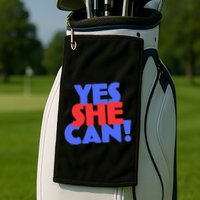 Yes She Can Golf Towel