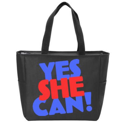 Yes She Can Zip Tote Bag