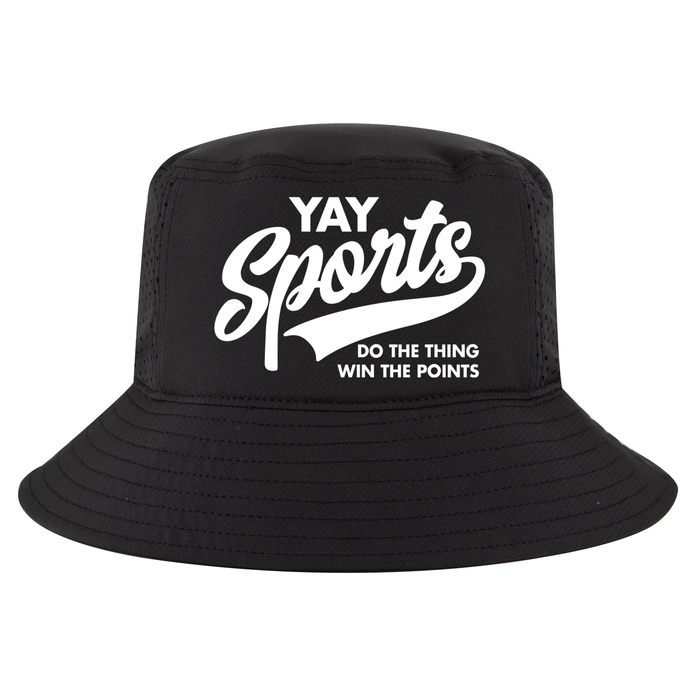Yay Sports Do The Thing Win The Points Swash White Cool Comfort Performance Bucket Hat