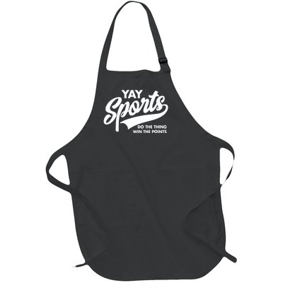 Yay Sports Do The Thing Win The Points Swash White Full-Length Apron With Pockets