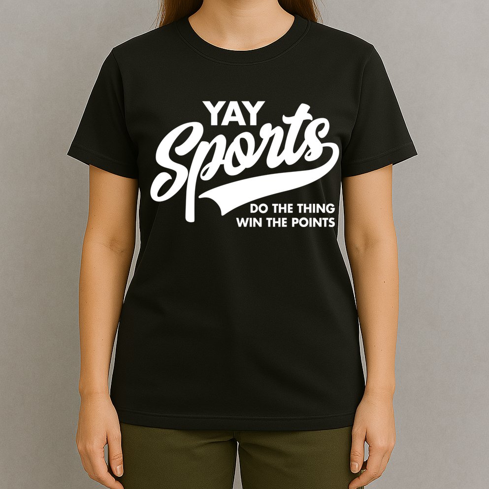 Yay Sports Do The Thing Win The Points Swash White T-Shirt