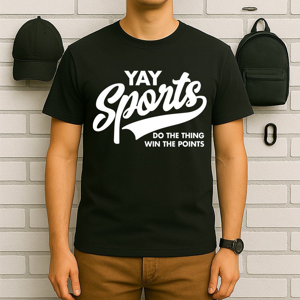 Yay Sports Do The Thing Win The Points Swash White T-Shirt