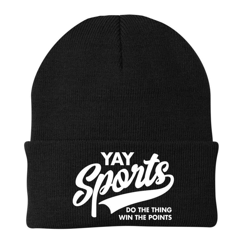 Yay Sports Do The Thing Win The Points Swash White Beanie