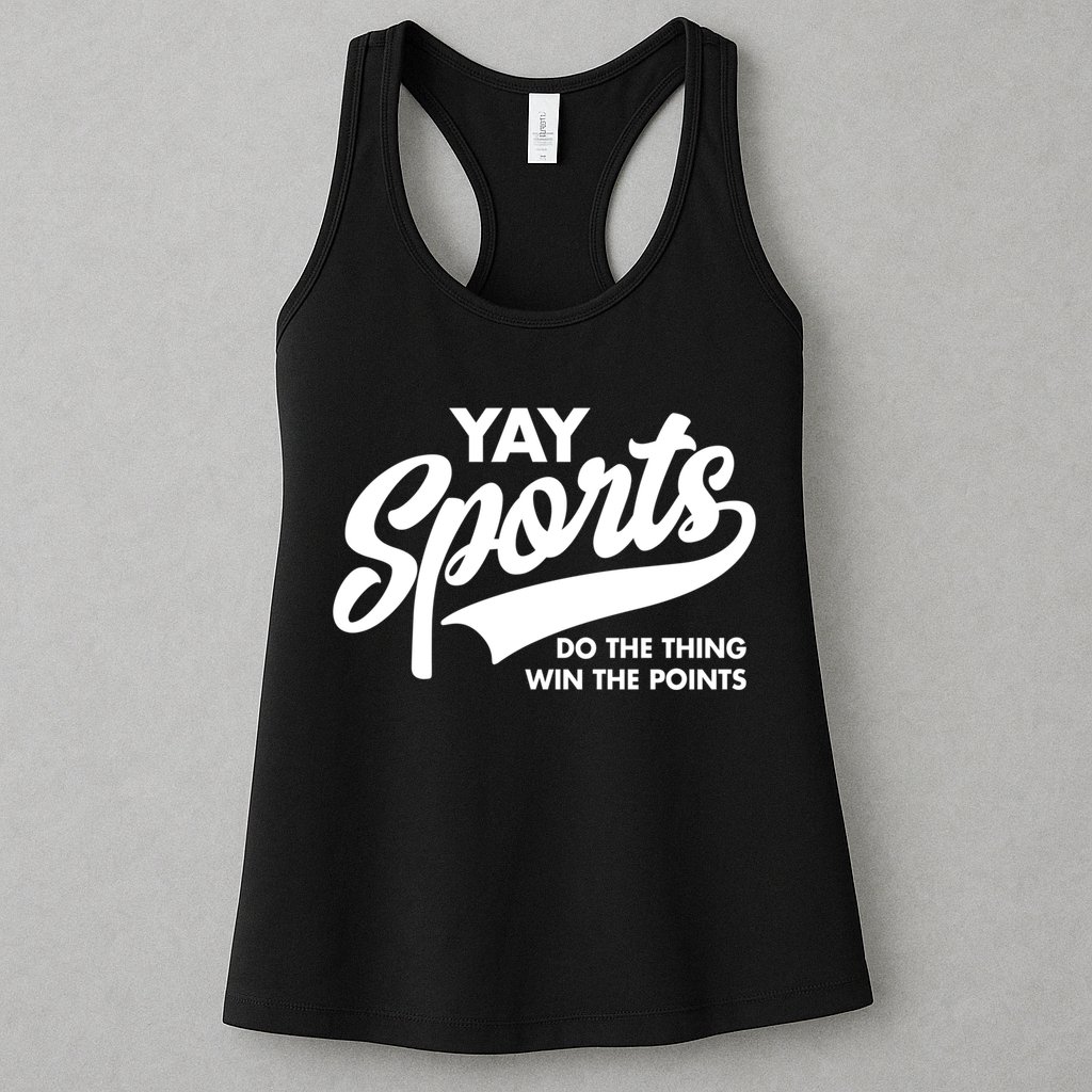Yay Sports Do The Thing Win The Points Swash White Womens Tank Top
