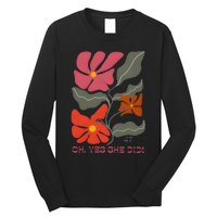 Yes She Did Boho Floral Kamala Wins She Won! Long Sleeve Shirt