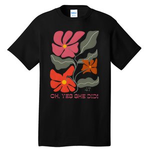 Yes She Did Boho Floral Kamala Wins She Won! Tall T-Shirt