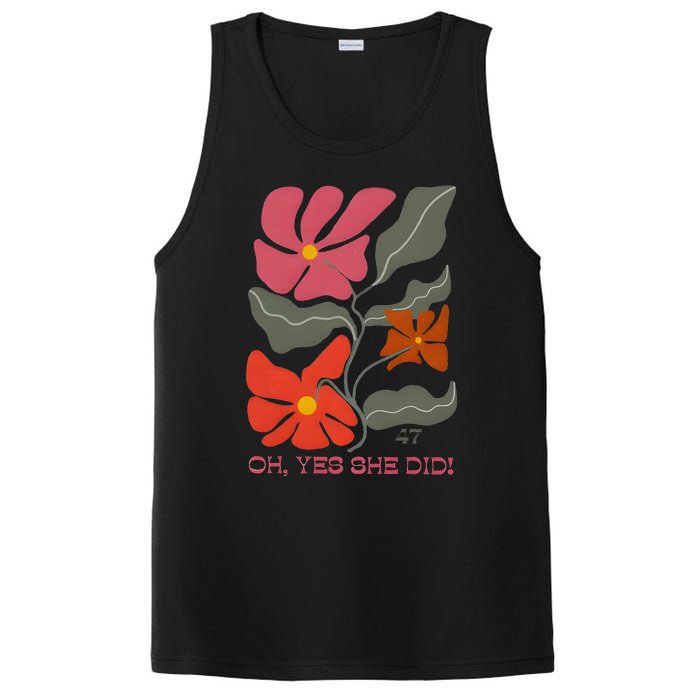 Yes She Did Boho Floral Kamala Wins She Won! PosiCharge Competitor Tank