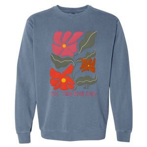 Yes She Did Boho Floral Kamala Wins She Won! Garment-Dyed Sweatshirt