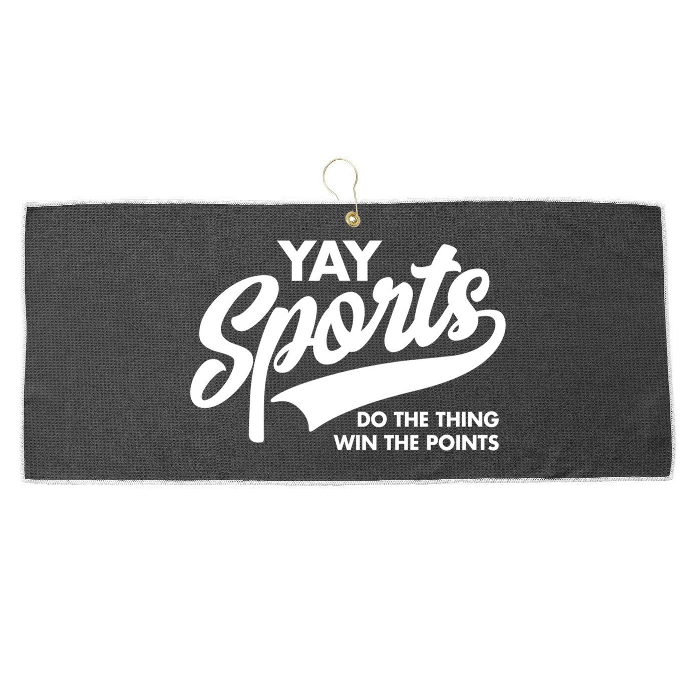 Yay Sports Do The Thing Win The Points Swash White Gift Large Microfiber Waffle Golf Towel