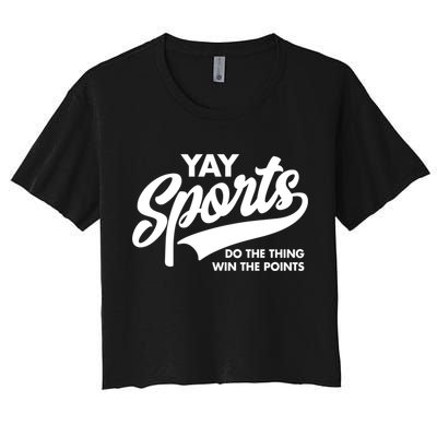 Yay Sports Do The Thing Win The Points Swash White Gift Crop Top