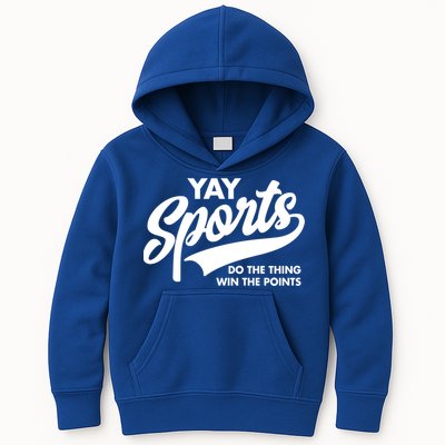 Yay Sports Do The Thing Win The Points Swash White Gift Kids Hoodie