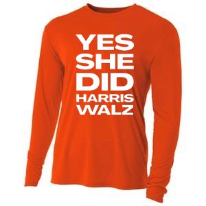 Yes She Did Harris Walz Cooling Performance Long Sleeve Crew