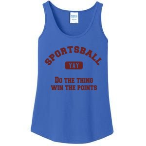 Yay Sportsball Do The Thing Win The Points Funny Sport Great Gift Ladies Essential Tank