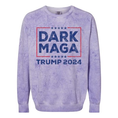 Yard Sign Donald Trump 2024 Dark Maga Trump Colorblast Crewneck Sweatshirt