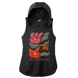 Yes She Did Boho Floral Kamala Wins She Won! Ladies PosiCharge Tri-Blend Wicking Draft Hoodie Tank